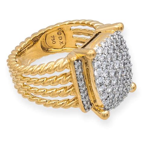 gold ring similar to david yurman wheaton with diamond
